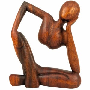 Sculpture abstraite en bois - 20cm