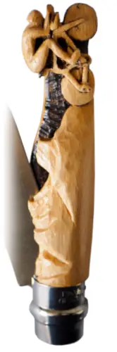 opinel sculpté cycliste vélo