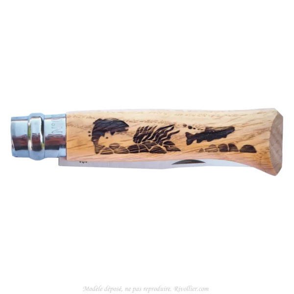 Cadeau pêcheur couteau opinel truite