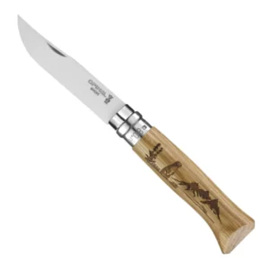 Couteau Opinel personnalisé gravé marmotte