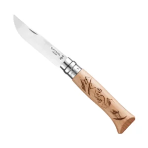 Couteau Opinel personnalisé gravé ski