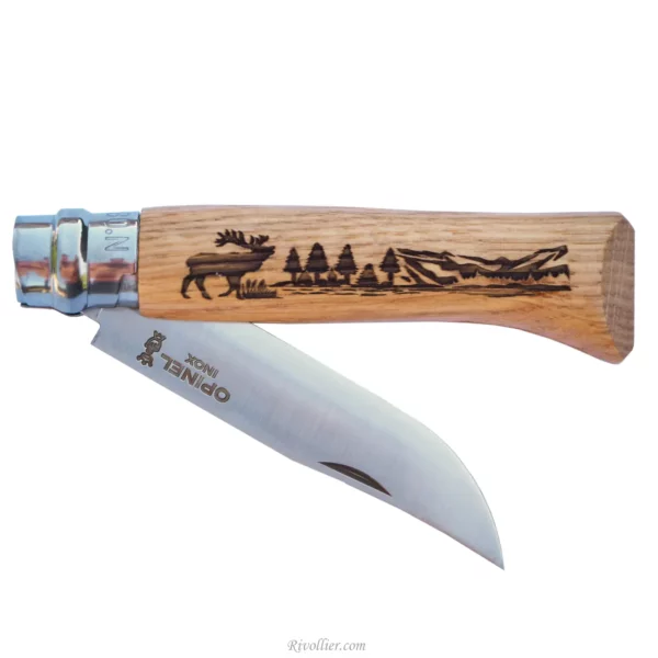 Opinel gravé cerf brame