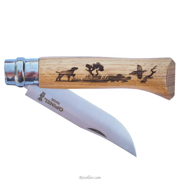 Opinel gravé chien chasse acheter