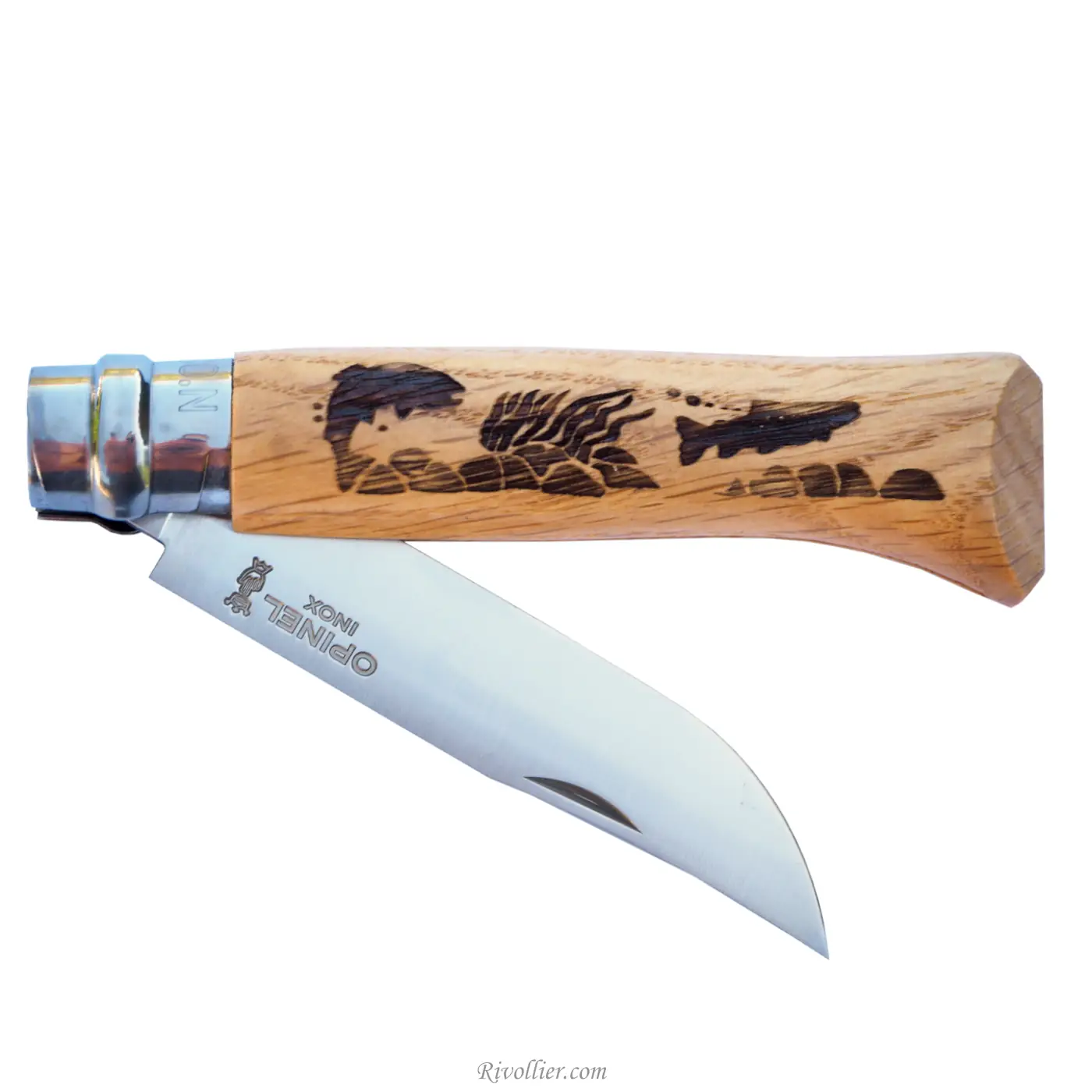 Opinel gravé pêche cadeau pêcheur