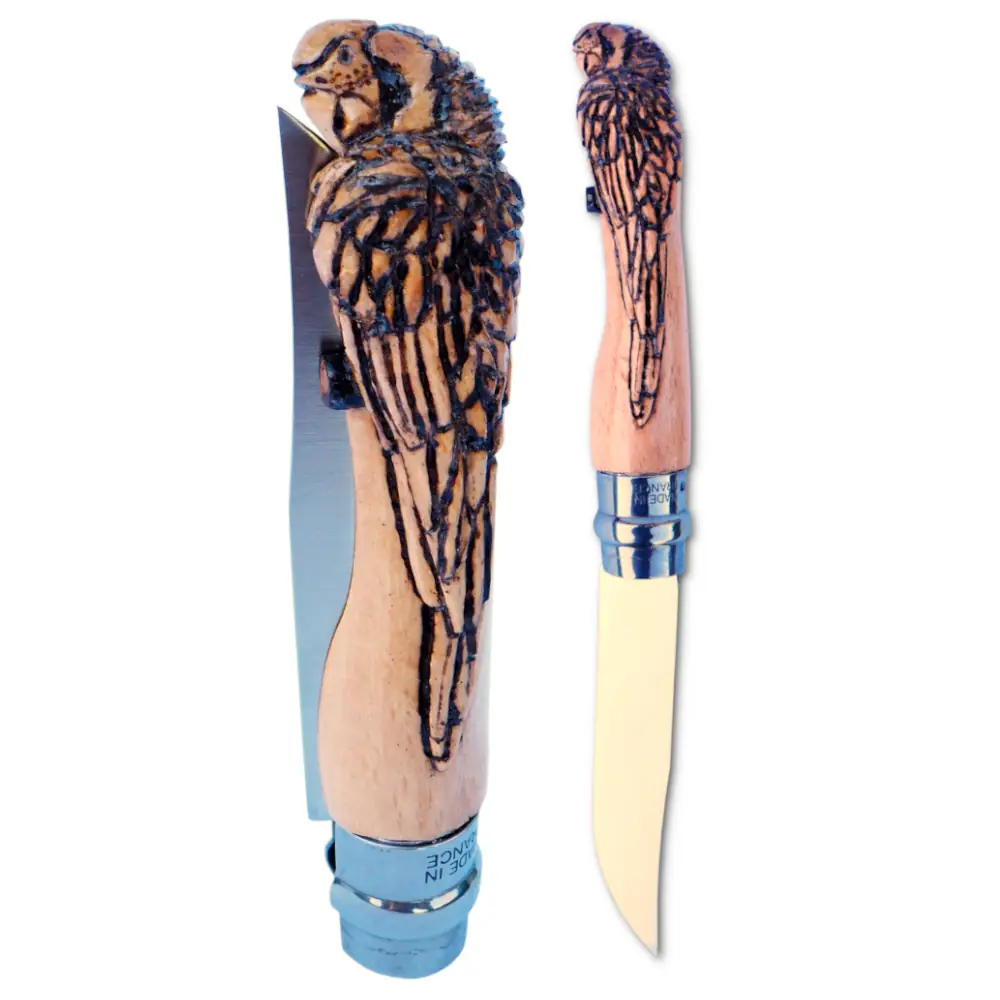 opinel sculpte perroquet ara