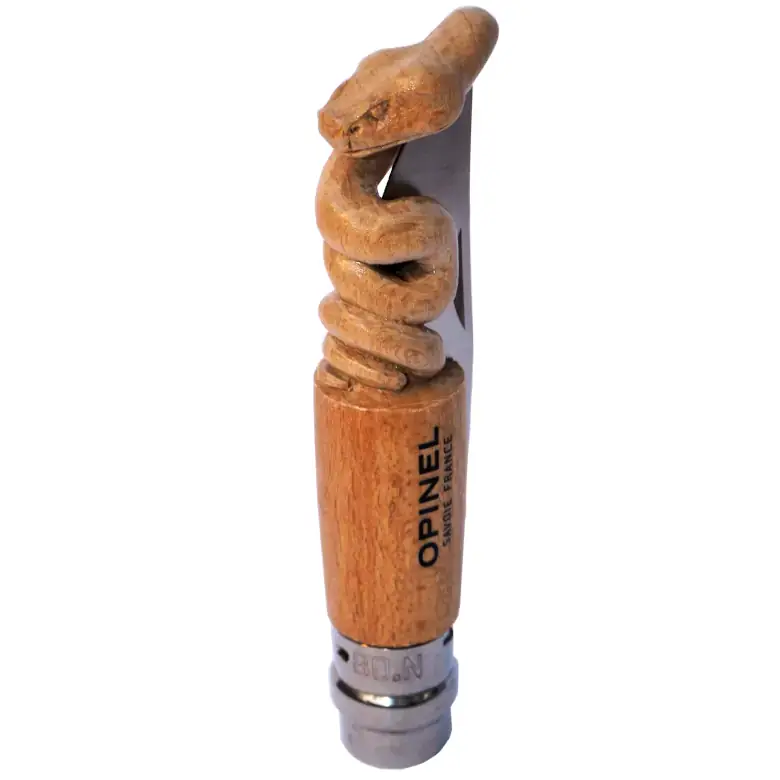 opinel serpent personnalisé sculpté