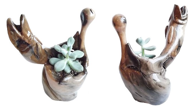 truite pot de fleur sculpte ml