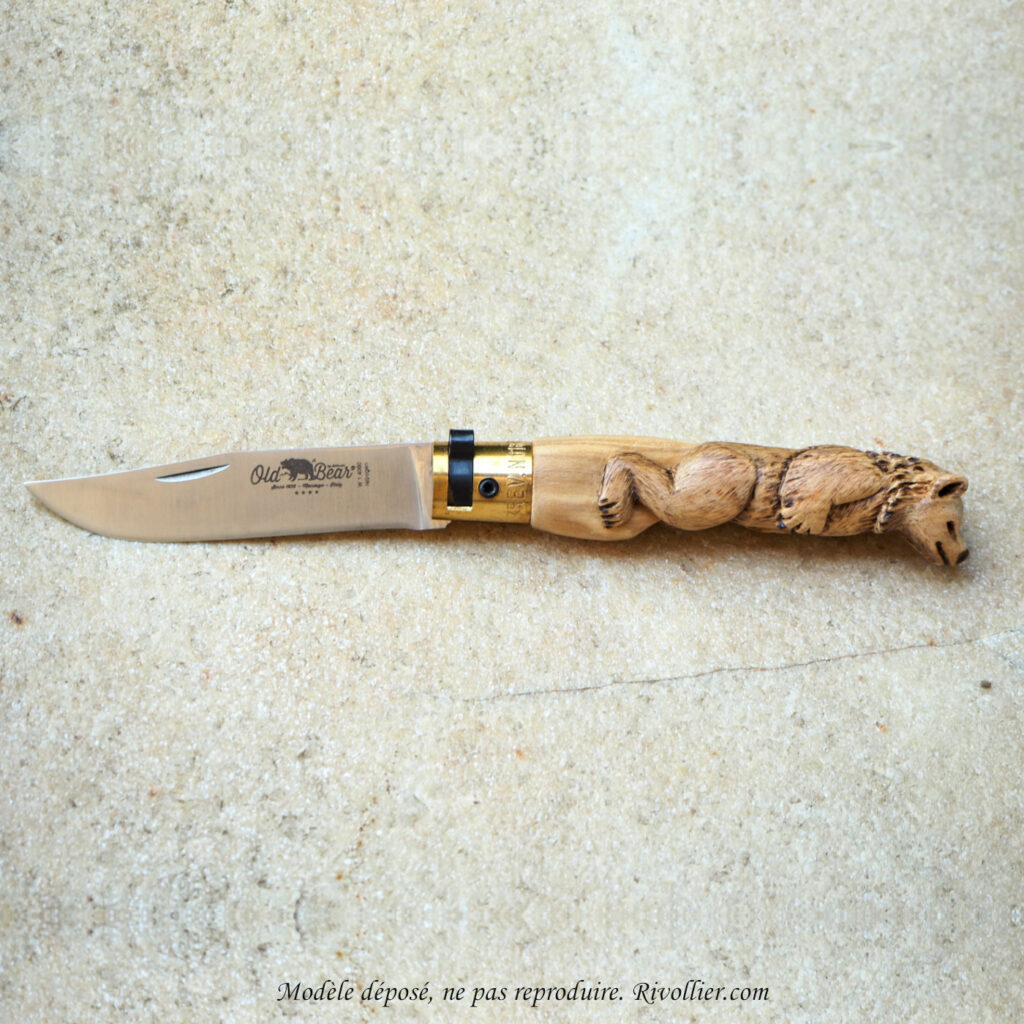 Couteau Old Bear Ours ouvert
