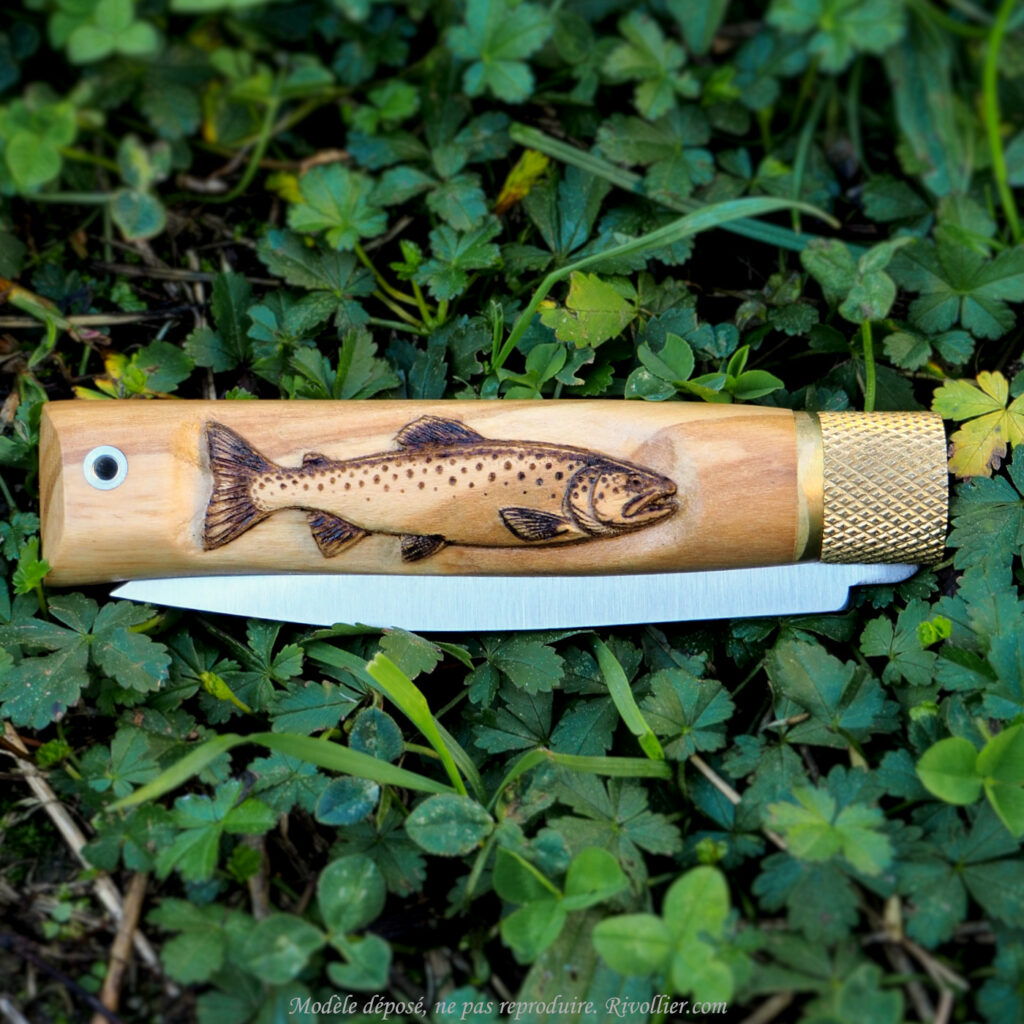 Cadeau pêcheur couteau truite h2