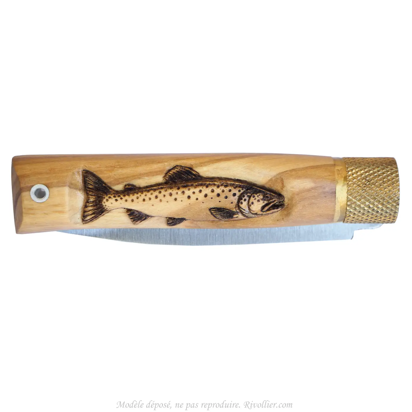 Cadeau pêcheur couteau truite