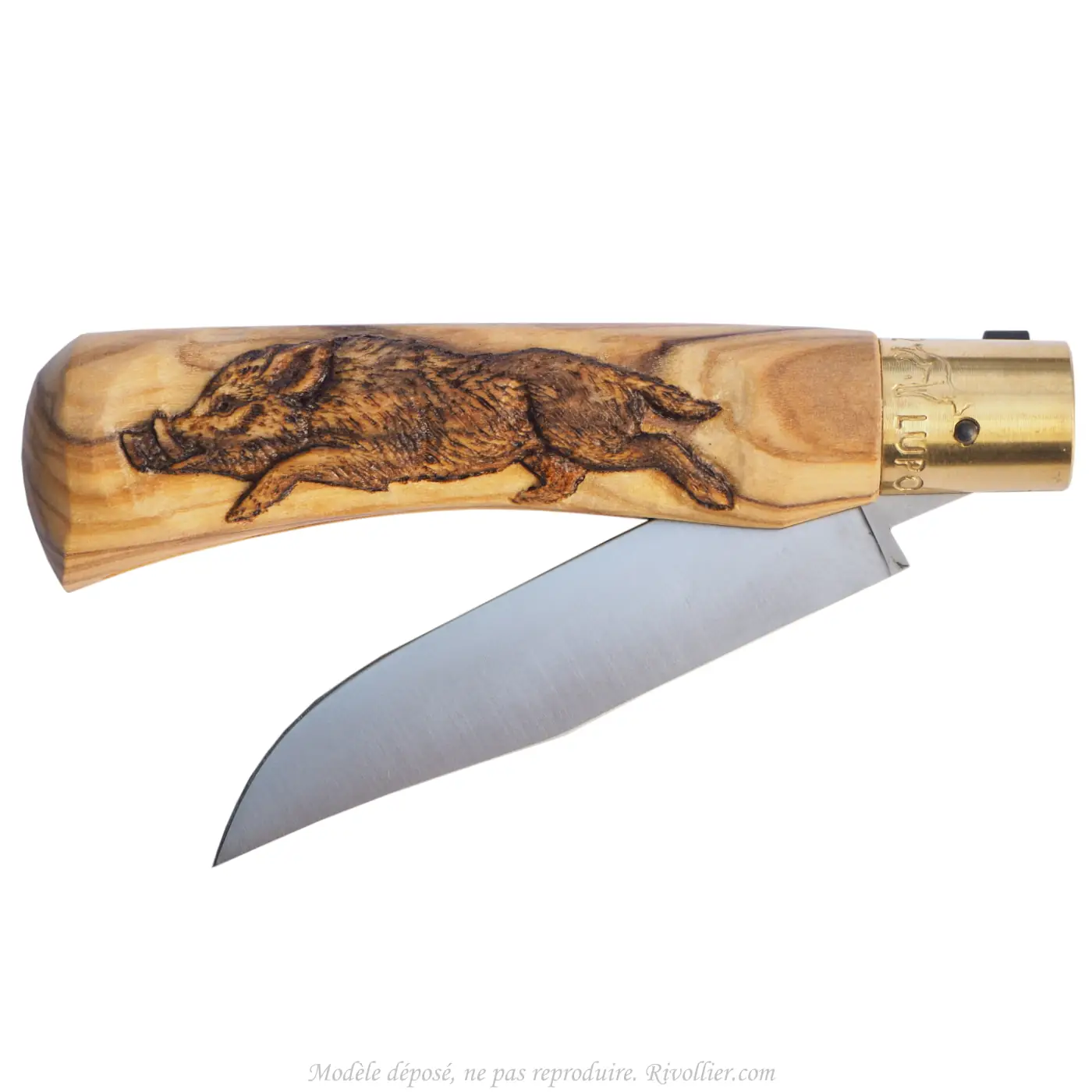 Couteau sanglier sculpté d