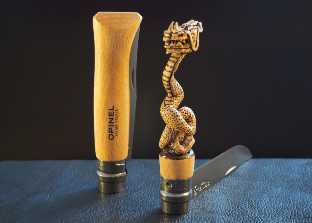 Opinel sculpté dragon