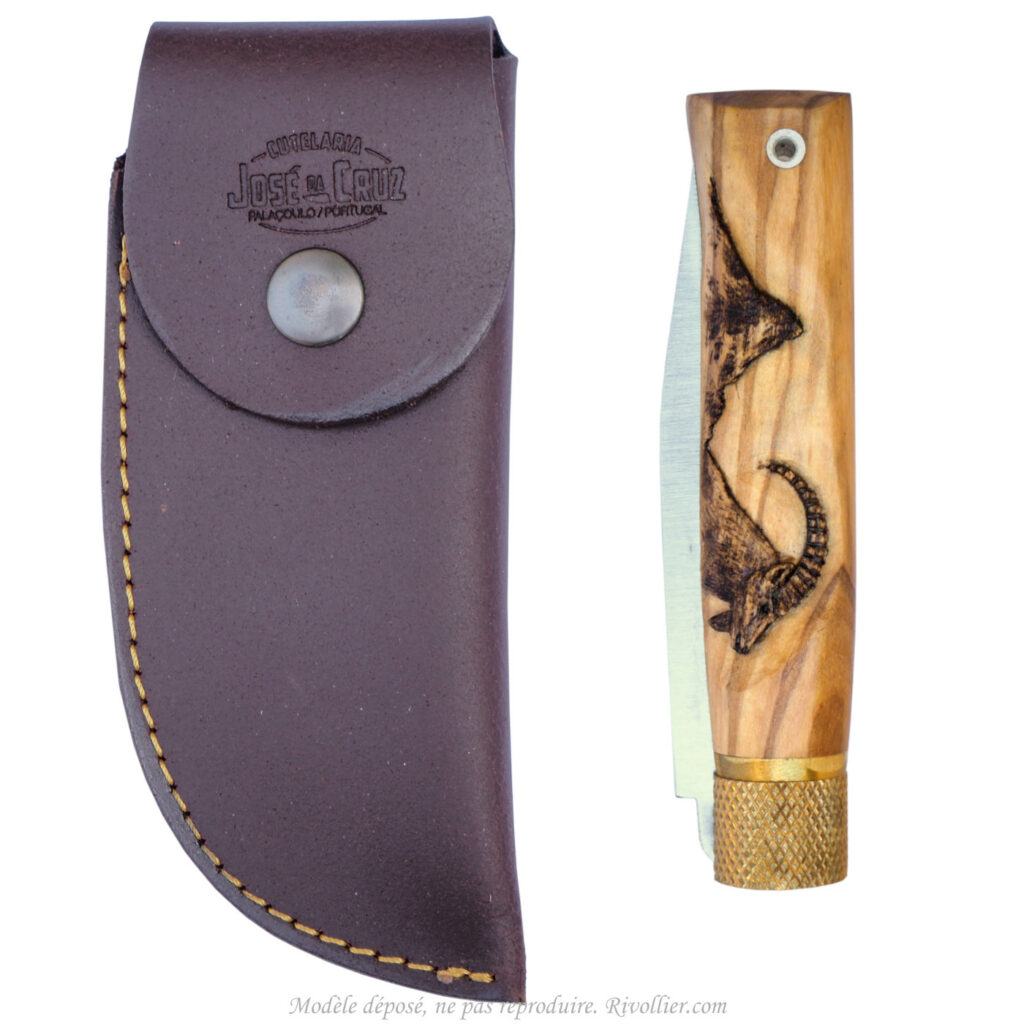 couteau personnalisé bouquetin étuis 2
