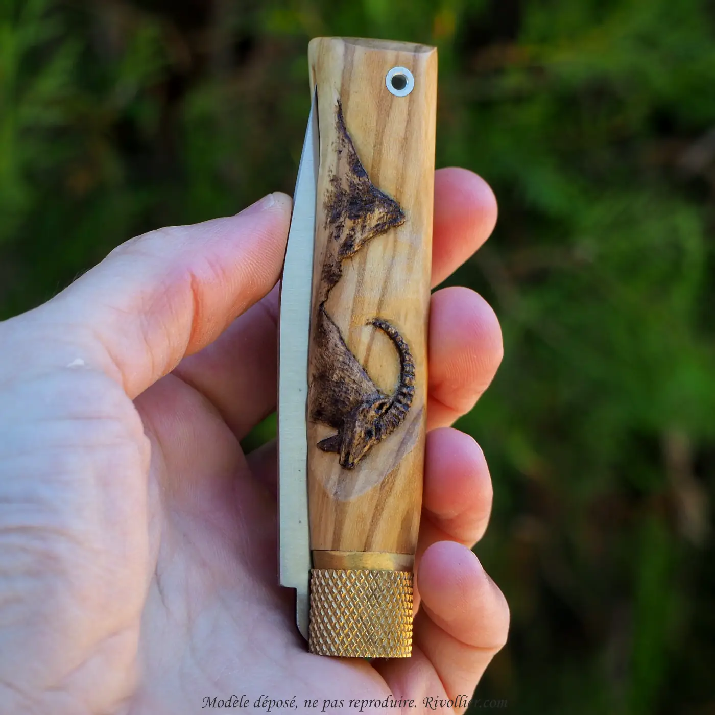 Couteau personnalisé - Bouquetin et montagne – Image 9