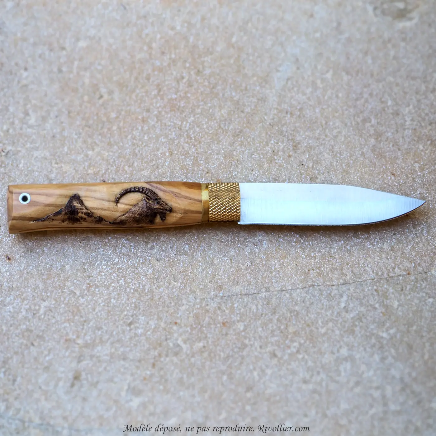 Couteau personnalisé - Bouquetin et montagne – Image 5