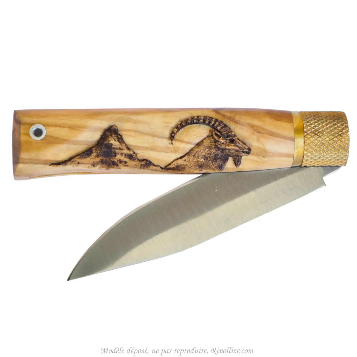 Couteau personnalisé - Bouquetin et montagne – Image 2