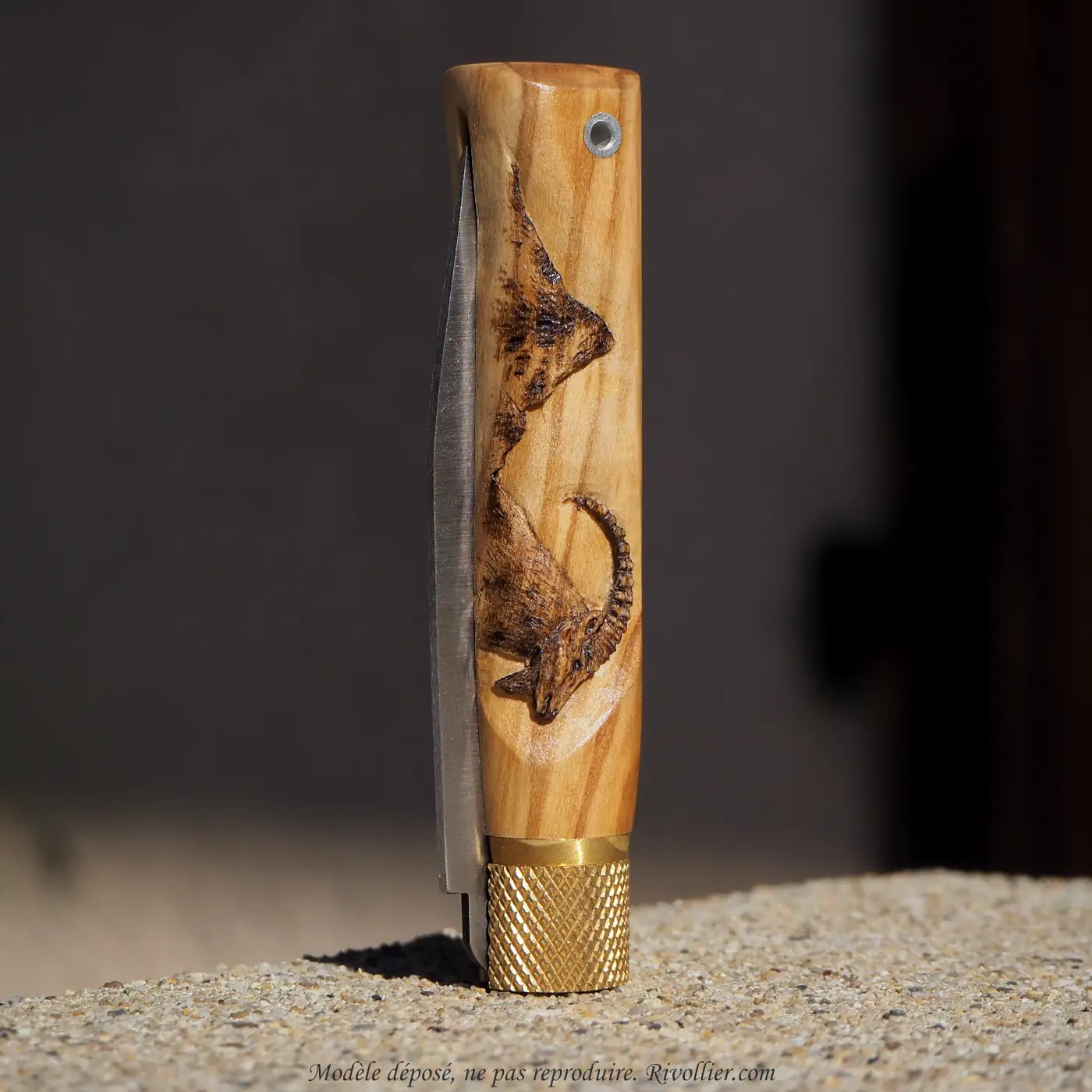 Couteau personnalisé - Bouquetin et montagne – Image 10