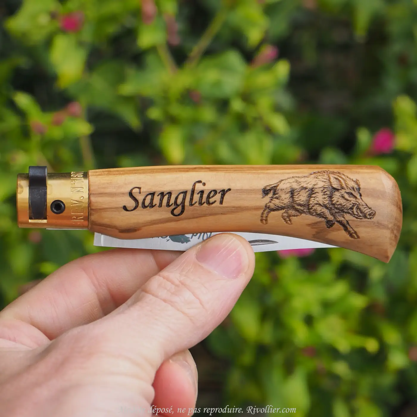 couteau personnalisé chasse sanglier